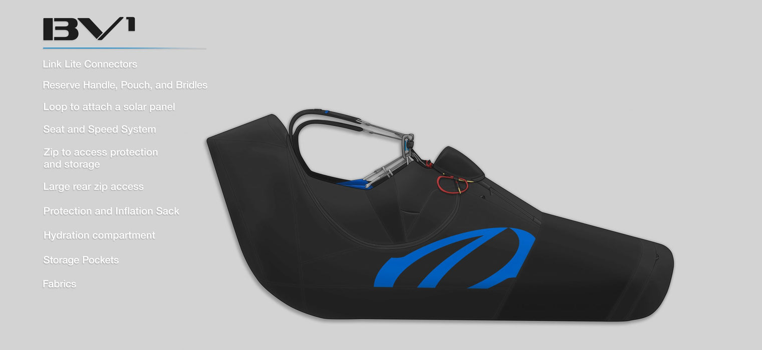A large inflatable back protector, ample storage to take onboard all the kit needed for long trips, and other innovative features such as a solar-panel mounting anchors set the BV1 apart. It’s “everything you need, nothing you don’t” with practical features such as a fully load-bearing anti-forget harness system.