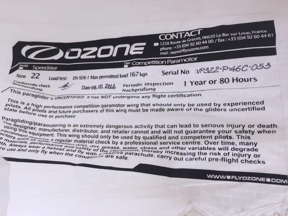 Ozone Viper 3 22 (used) - Fly Above All