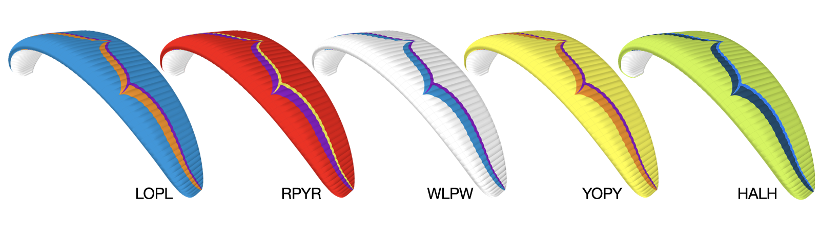 Ozone - Alpina 4 - Fly Above All Airsports - color chart